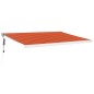 vidaXL Toldo retráctil aluminio y tela naranja y marrón 4x3 m