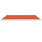 vidaXL Toldo retráctil aluminio y tela naranja y marrón 4x3 m