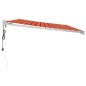 vidaXL Toldo retráctil aluminio y tela naranja y marrón 4x3 m