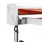 vidaXL Toldo retráctil aluminio y tela naranja y marrón 4x3 m