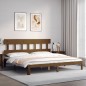 vidaXL Estructura cama y cabecero madera maciza marrón miel 200x200 cm vidaXL Estructura cama y cabecero madera maciza marrón miel 200x200 cm