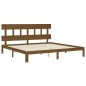 vidaXL Estructura cama y cabecero madera maciza marrón miel 200x200 cm vidaXL Estructura cama y cabecero madera maciza marrón miel 200x200 cm