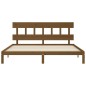 vidaXL Estructura cama y cabecero madera maciza marrón miel 200x200 cm vidaXL Estructura cama y cabecero madera maciza marrón miel 200x200 cm
