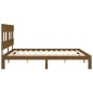 vidaXL Estructura cama y cabecero madera maciza marrón miel 200x200 cm vidaXL Estructura cama y cabecero madera maciza marrón miel 200x200 cm