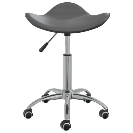 vidaXL Silla de comedor giratoria de cuero sintético gris