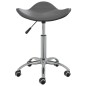 vidaXL Silla de comedor giratoria de cuero sintético gris vidaXL Silla de comedor giratoria de cuero sintético gris