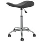 vidaXL Silla de comedor giratoria de cuero sintético gris vidaXL Silla de comedor giratoria de cuero sintético gris