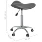 vidaXL Silla de comedor giratoria de cuero sintético gris vidaXL Silla de comedor giratoria de cuero sintético gris