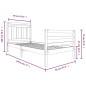 vidaXL Estructura de cama individual de madera maciza 90x190 cm vidaXL Estructura de cama individual de madera maciza 90x190 cm