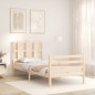 vidaXL Estructura de cama individual con cabecero madera maciza vidaXL Estructura de cama individual con cabecero madera maciza