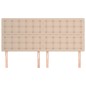 vidaXL Cabeceros 4 unidades cuero sintético capuchino 100x5x78/88 cm vidaXL Cabeceros 4 unidades cuero sintético capuchino 100x5x78/88 cm