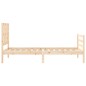 vidaXL Estructura de cama individual con cabecero madera maciza vidaXL Estructura de cama individual con cabecero madera maciza