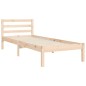 vidaXL Estructura de cama individual con cabecero madera maciza vidaXL Estructura de cama individual con cabecero madera maciza
