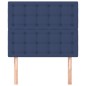 vidaXL Cabeceros 2 unidades de tela azul 100x5x78/88 cm