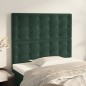 vidaXL Cabeceros 2 unidades de terciopelo verde oscuro 90x5x78/88 cm vidaXL Cabeceros 2 unidades de terciopelo verde oscuro 90x5x78/88 cm