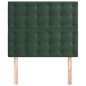 vidaXL Cabeceros 2 unidades de terciopelo verde oscuro 90x5x78/88 cm vidaXL Cabeceros 2 unidades de terciopelo verde oscuro 90x5x78/88 cm