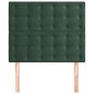 vidaXL Cabeceros 2 unidades de terciopelo verde oscuro 100x5x78/88 cm vidaXL Cabeceros 2 unidades de terciopelo verde oscuro 100x5x78/88 cm