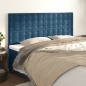 vidaXL Cabeceros 4 unidades de terciopelo azul oscuro 90x5x78/88 cm vidaXL Cabeceros 4 unidades de terciopelo azul oscuro 90x5x78/88 cm
