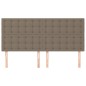 vidaXL Cabeceros 4 unidades tela gris taupe 80x5x78/88 cm vidaXL Cabeceros 4 unidades tela gris taupe 80x5x78/88 cm