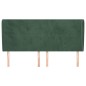 vidaXL Cabecero con orejas de terciopelo verde oscuro 183x23x118/128cm vidaXL Cabecero con orejas de terciopelo verde oscuro 183x23x118/128cm