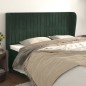 vidaXL Cabecero con orejas de terciopelo verde oscuro 183x23x118/128cm vidaXL Cabecero con orejas de terciopelo verde oscuro 183x23x118/128cm