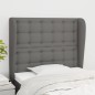 vidaXL Cabecero con orejas de tela gris oscuro 83x23x118/128 cm vidaXL Cabecero con orejas de tela gris oscuro 83x23x118/128 cm