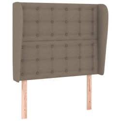 vidaXL Cabecero con orejas de tela gris taupe 103x23x118/128 cm