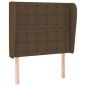 vidaXL Cabecero con orejas de tela marrón oscuro 83x23x118/128 cm vidaXL Cabecero con orejas de tela marrón oscuro 83x23x118/128 cm