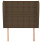 vidaXL Cabecero con orejas de tela marrón oscuro 83x23x118/128 cm vidaXL Cabecero con orejas de tela marrón oscuro 83x23x118/128 cm