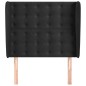 vidaXL Cabecero con orejas de terciopelo negro 93x23x118/128 cm vidaXL Cabecero con orejas de terciopelo negro 93x23x118/128 cm