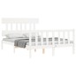 vidaXL Estructura de cama con cabecero madera maciza blanco 140x190 cm vidaXL Estructura de cama con cabecero madera maciza blanco 140x190 cm