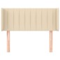 vidaXL Cabecero de tela color crema 93x16x78/88 cm