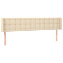 vidaXL Cabecero de tela color crema 163x16x78/88 cm