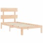 vidaXL Estructura de cama con cabecero madera maciza 90x200 cm vidaXL Estructura de cama con cabecero madera maciza 90x200 cm