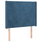 vidaXL Cabecero con orejas de terciopelo azul oscuro 93x16x118/128 cm vidaXL Cabecero con orejas de terciopelo azul oscuro 93x16x118/128 cm