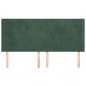 vidaXL Cabecero con orejas de terciopelo verde oscuro 183x16x118/128cm vidaXL Cabecero con orejas de terciopelo verde oscuro 183x16x118/128cm
