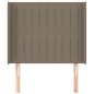 vidaXL Cabecero con orejas de tela gris taupe 93x16x118/128 cm vidaXL Cabecero con orejas de tela gris taupe 93x16x118/128 cm