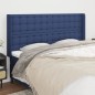 vidaXL Cabecero con orejas de tela azul 163x16x118/128 cm vidaXL Cabecero con orejas de tela azul 163x16x118/128 cm