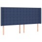 vidaXL Cabecero con orejas de tela azul 163x16x118/128 cm vidaXL Cabecero con orejas de tela azul 163x16x118/128 cm