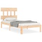 vidaXL Estructura de cama individual con cabecero madera maciza vidaXL Estructura de cama individual con cabecero madera maciza