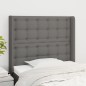 vidaXL Cabecero con orejas de tela gris oscuro 93x16x118/128 cm vidaXL Cabecero con orejas de tela gris oscuro 93x16x118/128 cm