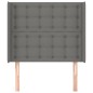 vidaXL Cabecero con orejas de tela gris oscuro 93x16x118/128 cm vidaXL Cabecero con orejas de tela gris oscuro 93x16x118/128 cm