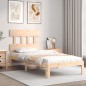 vidaXL Estructura de cama individual con cabecero madera maciza vidaXL Estructura de cama individual con cabecero madera maciza