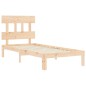 vidaXL Estructura de cama individual con cabecero madera maciza vidaXL Estructura de cama individual con cabecero madera maciza