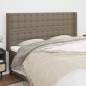 vidaXL Cabecero con orejas de tela gris taupe 183x16x118/128 cm vidaXL Cabecero con orejas de tela gris taupe 183x16x118/128 cm