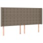 vidaXL Cabecero con orejas de tela gris taupe 183x16x118/128 cm vidaXL Cabecero con orejas de tela gris taupe 183x16x118/128 cm