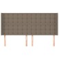 vidaXL Cabecero con orejas de tela gris taupe 183x16x118/128 cm vidaXL Cabecero con orejas de tela gris taupe 183x16x118/128 cm