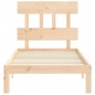 vidaXL Estructura de cama individual con cabecero madera maciza vidaXL Estructura de cama individual con cabecero madera maciza