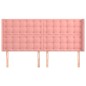 vidaXL Cabecero con orejas de terciopelo rosa 183x16x118/128 cm