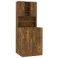 vidaXL Armario de lavadora madera contrachapada color roble ahumado vidaXL Armario de lavadora madera contrachapada color roble ahumado